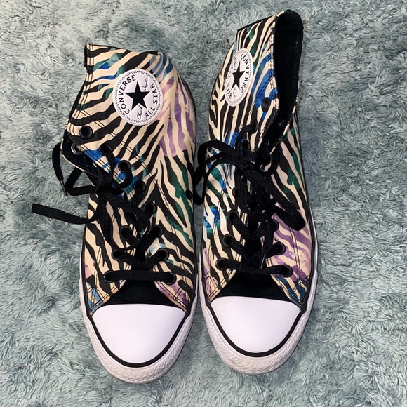 Converse Shoes Converse Colorful Zebra Print High Tops Poshmark